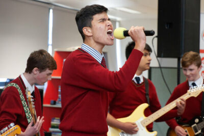 Sydney Catholic of Schools student singer fronts a band